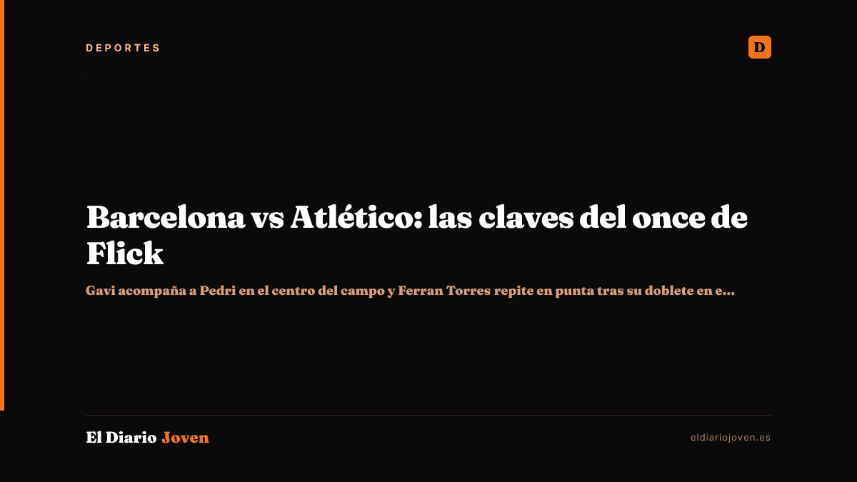 Barcelona vs Atlético: las claves del once de Flick