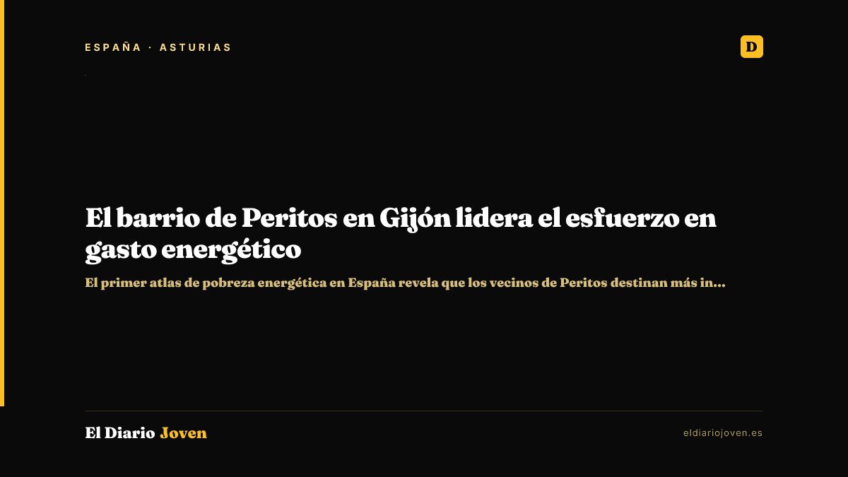 El barrio de Peritos en Gijón lidera el esfuerzo en gasto energético