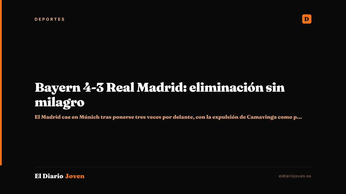 Bayern 4-3 Real Madrid: eliminación sin milagro