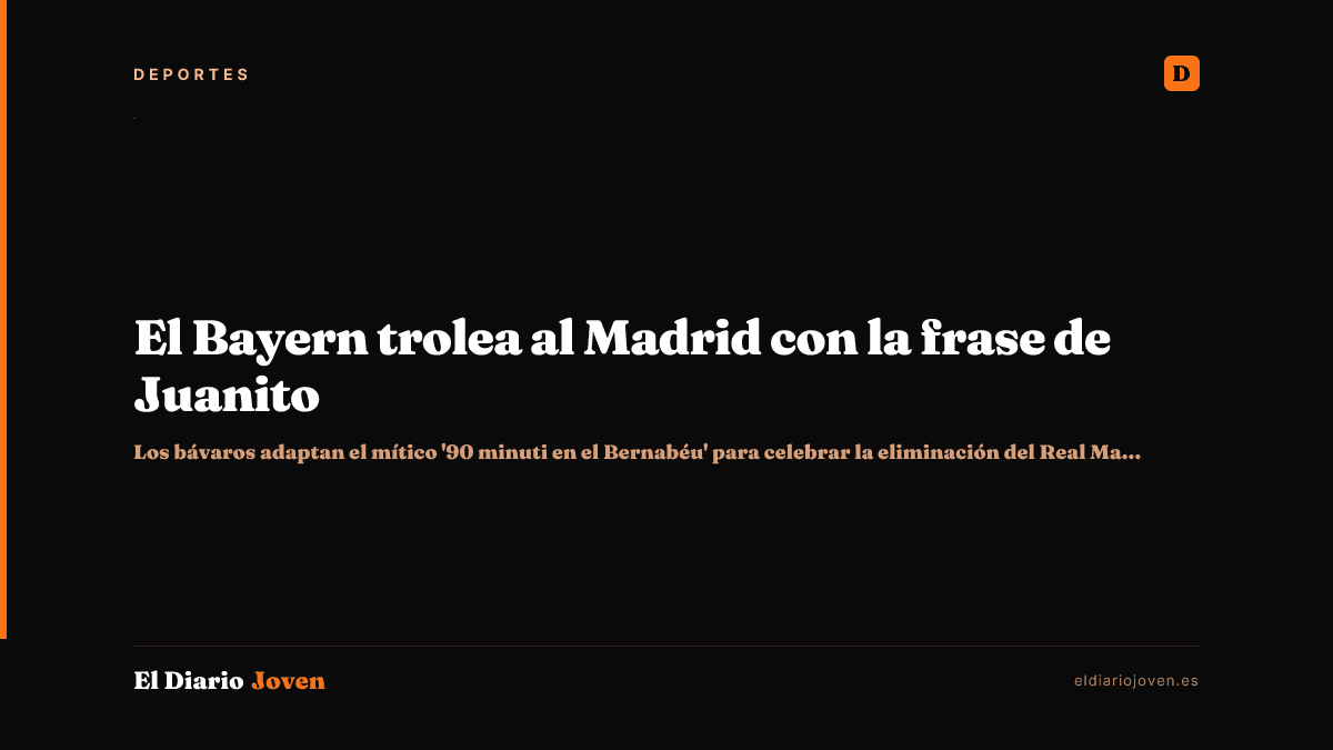 El Bayern trolea al Madrid con la frase de Juanito