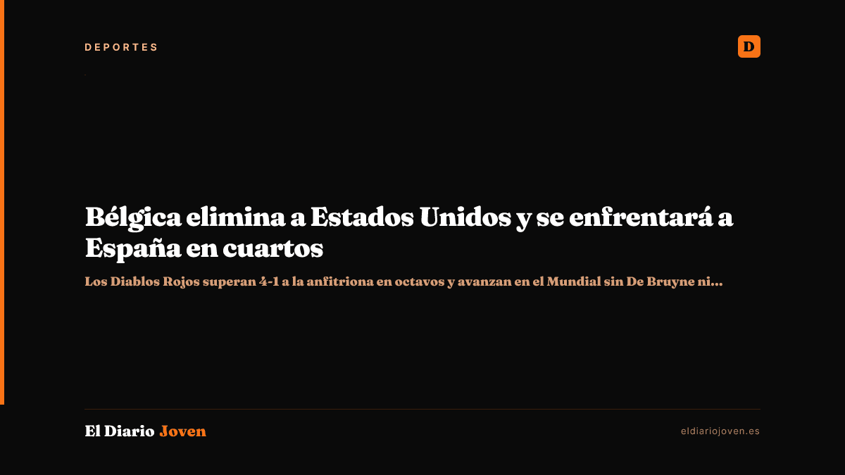 Bélgica elimina a Estados Unidos y se enfrentará a España en cuartos