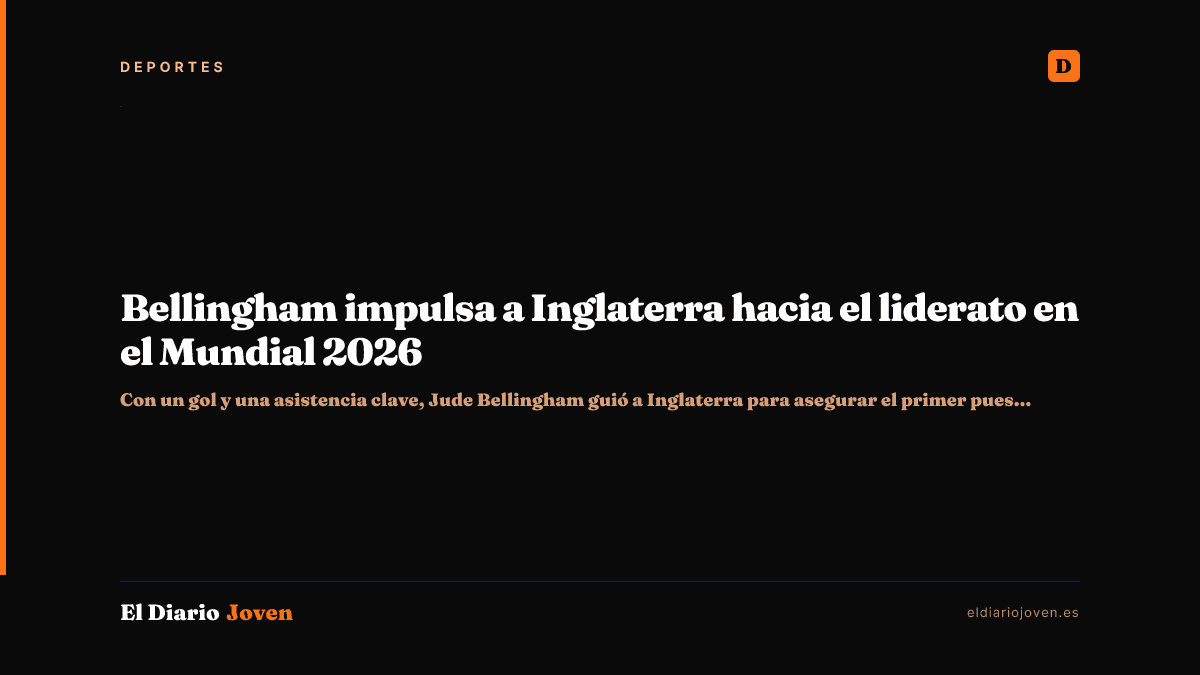 Bellingham impulsa a Inglaterra hacia el liderato en el Mundial 2026