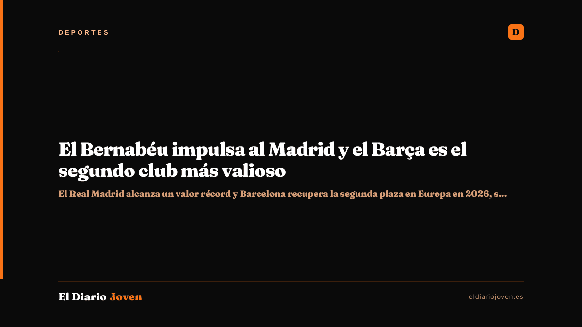 El Bernabéu impulsa al Madrid y el Barça es el segundo club más valioso