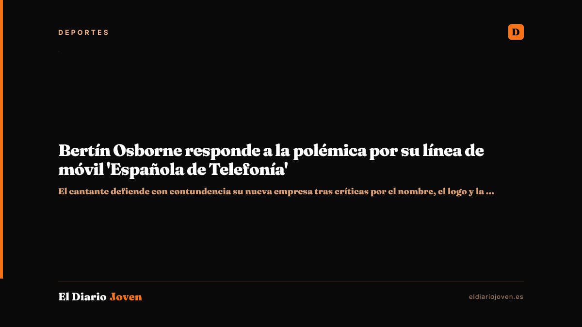 Bertín Osborne responde a la polémica por su línea de móvil 'Española de Telefonía'