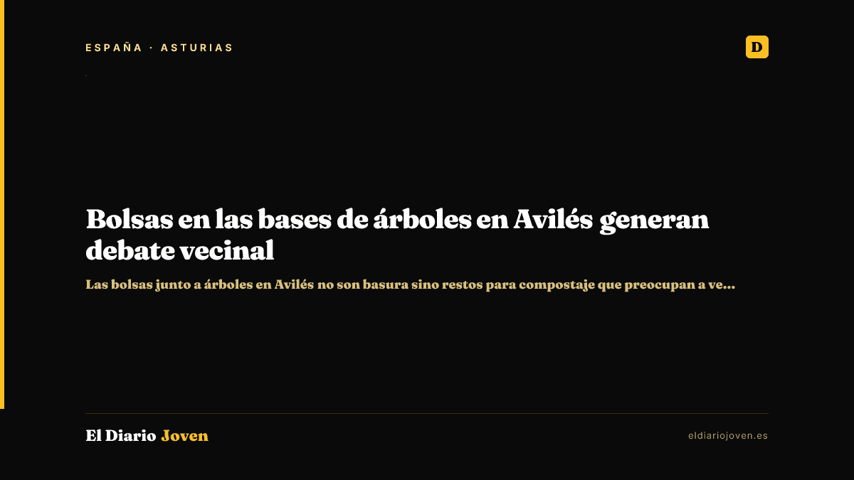 Bolsas en las bases de árboles en Avilés generan debate vecinal