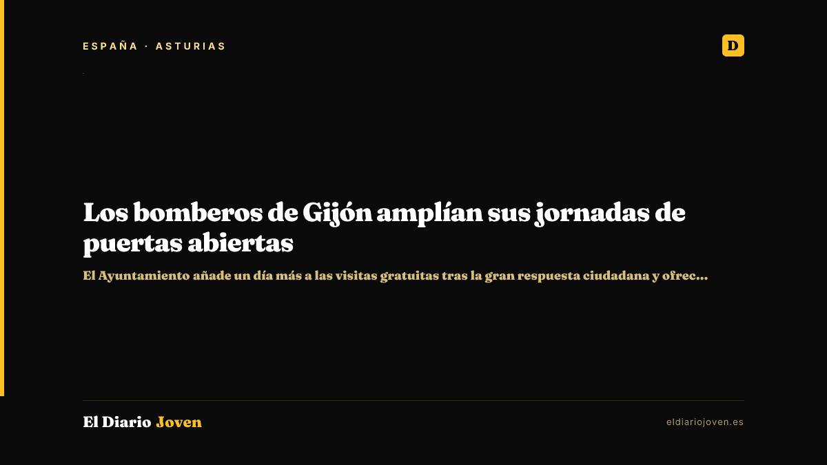 Los bomberos de Gijón amplían sus jornadas de puertas abiertas