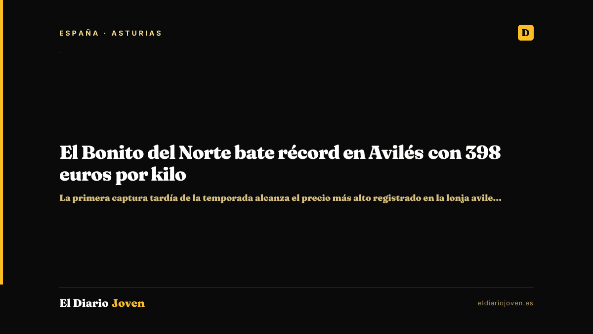El Bonito del Norte bate récord en Avilés con 398 euros por kilo
