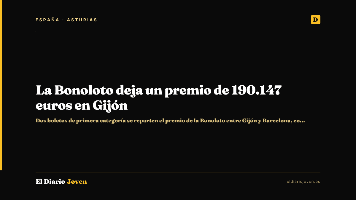 La Bonoloto deja un premio de 190.147 euros en Gijón
