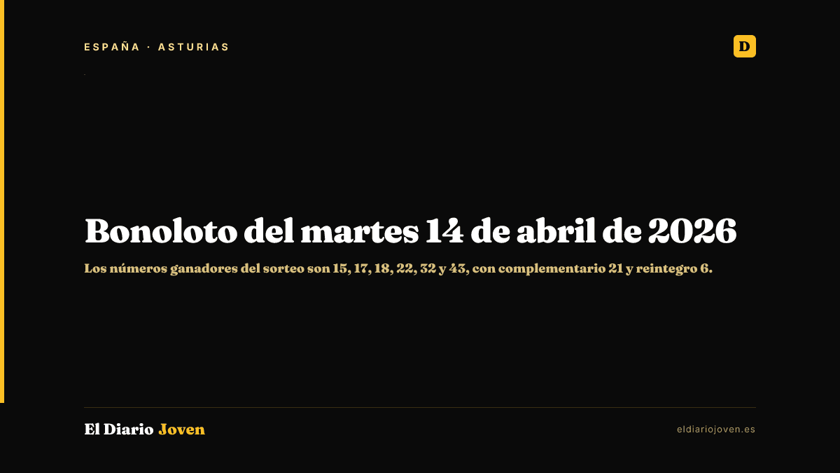 Bonoloto del martes 14 de abril de 2026