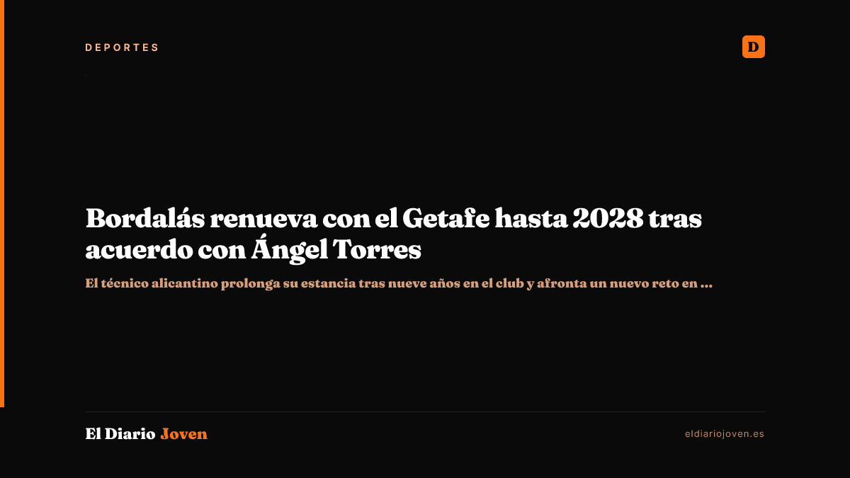 Bordalás renueva con el Getafe hasta 2028 tras acuerdo con Ángel Torres