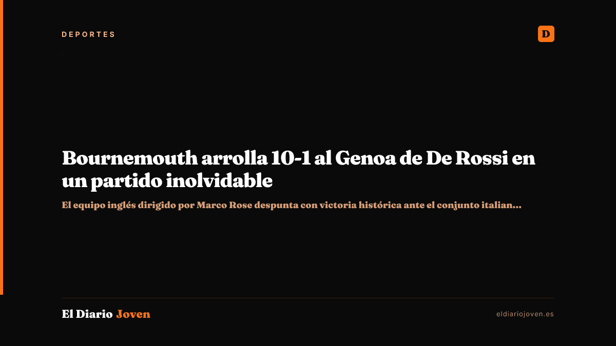 Bournemouth arrolla 10-1 al Genoa de De Rossi en un partido inolvidable
