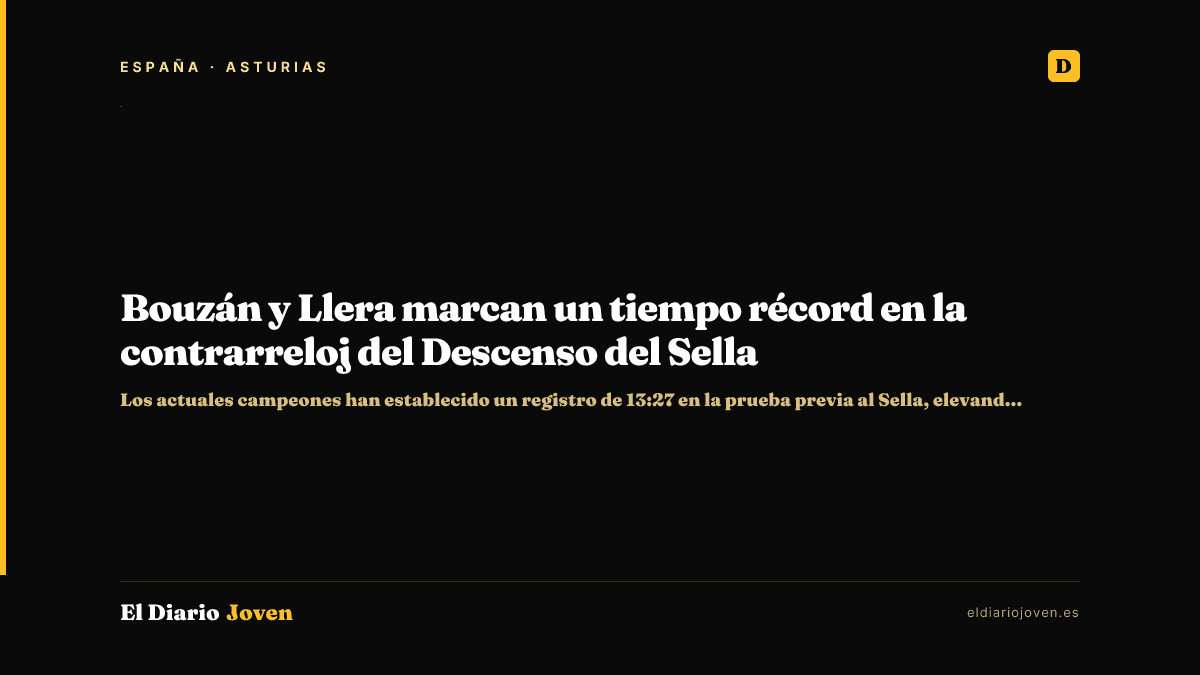 Bouzán y Llera marcan un tiempo récord en la contrarreloj del Descenso del Sella