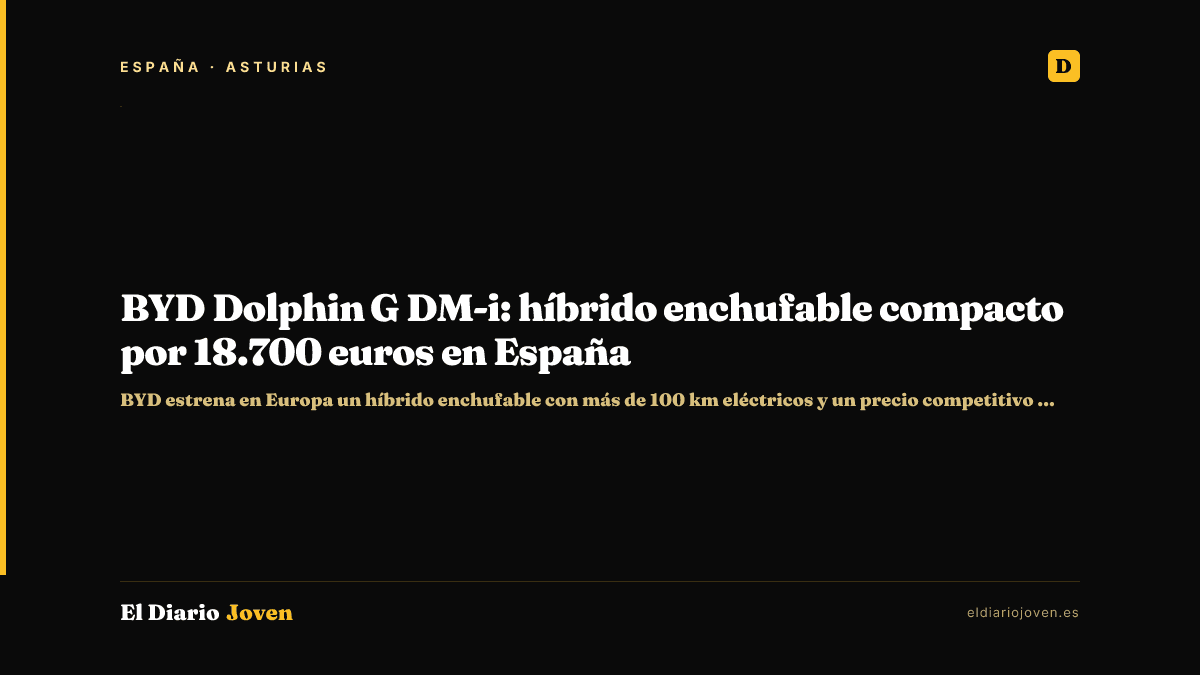 BYD Dolphin G DM-i: híbrido enchufable compacto por 18.700 euros en España