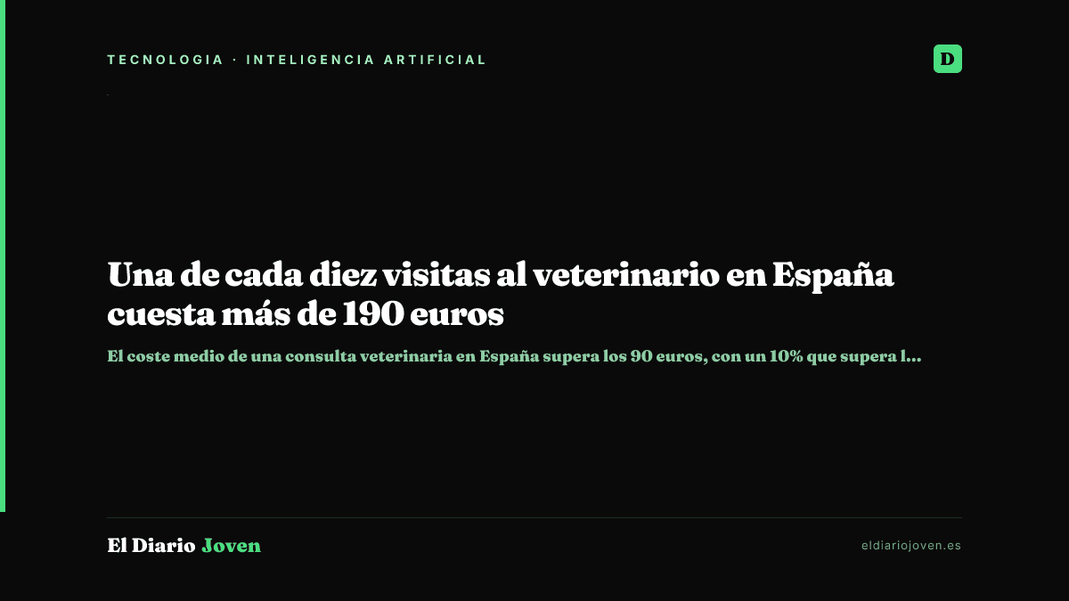 Una de cada diez visitas al veterinario en España cuesta más de 190 euros