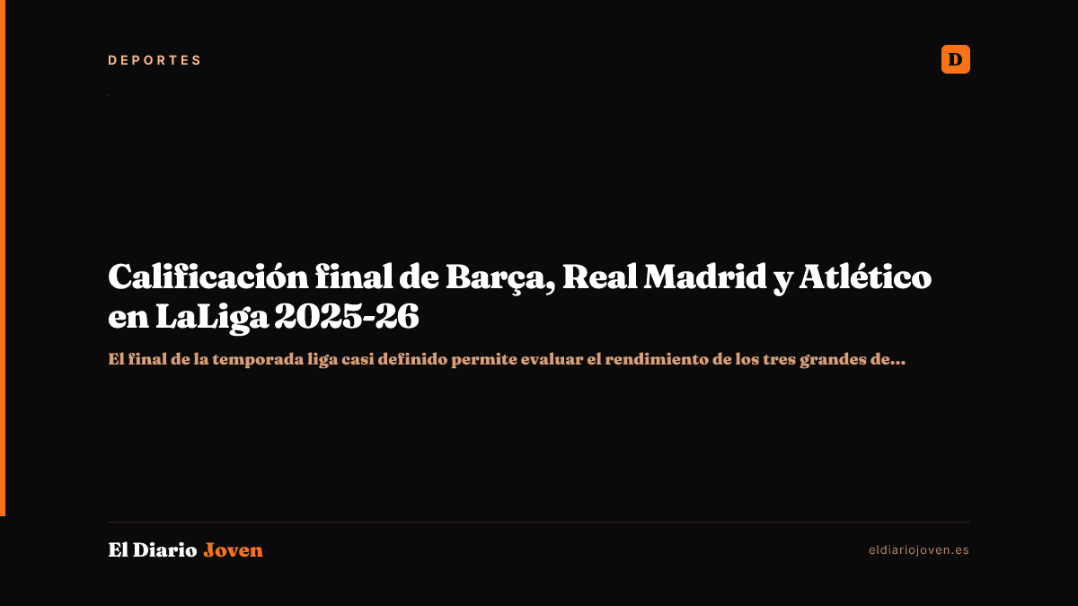 Calificación final de Barça, Real Madrid y Atlético en LaLiga 2025-26