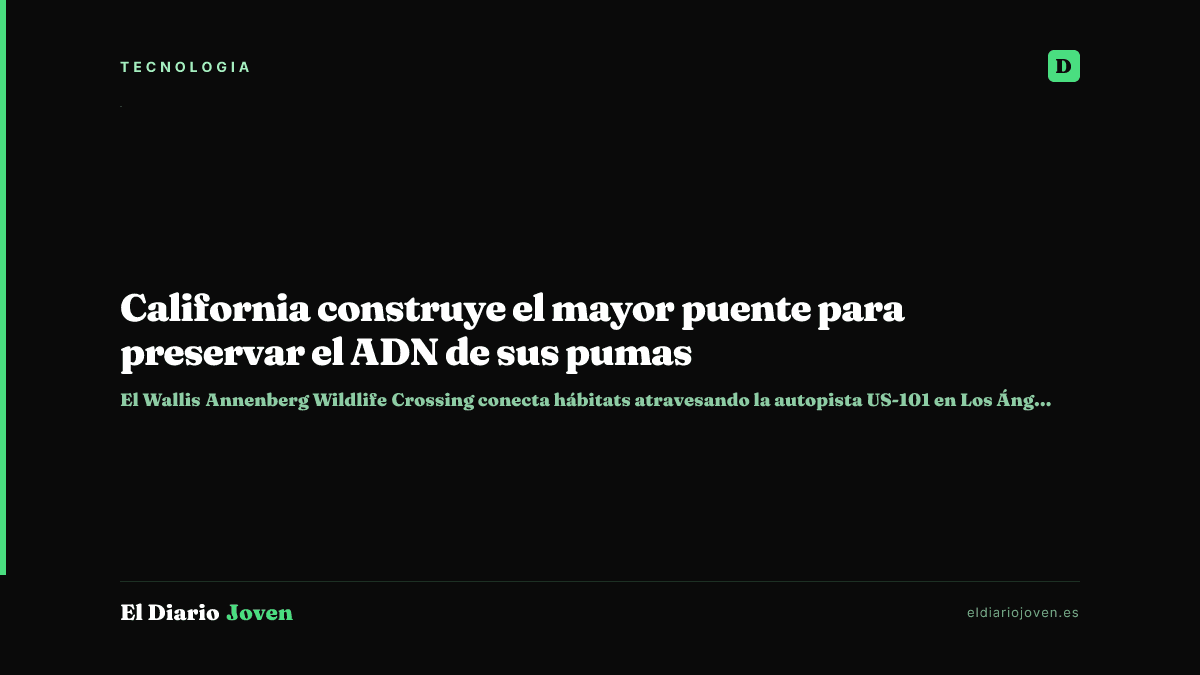 California construye el mayor puente para preservar el ADN de sus pumas