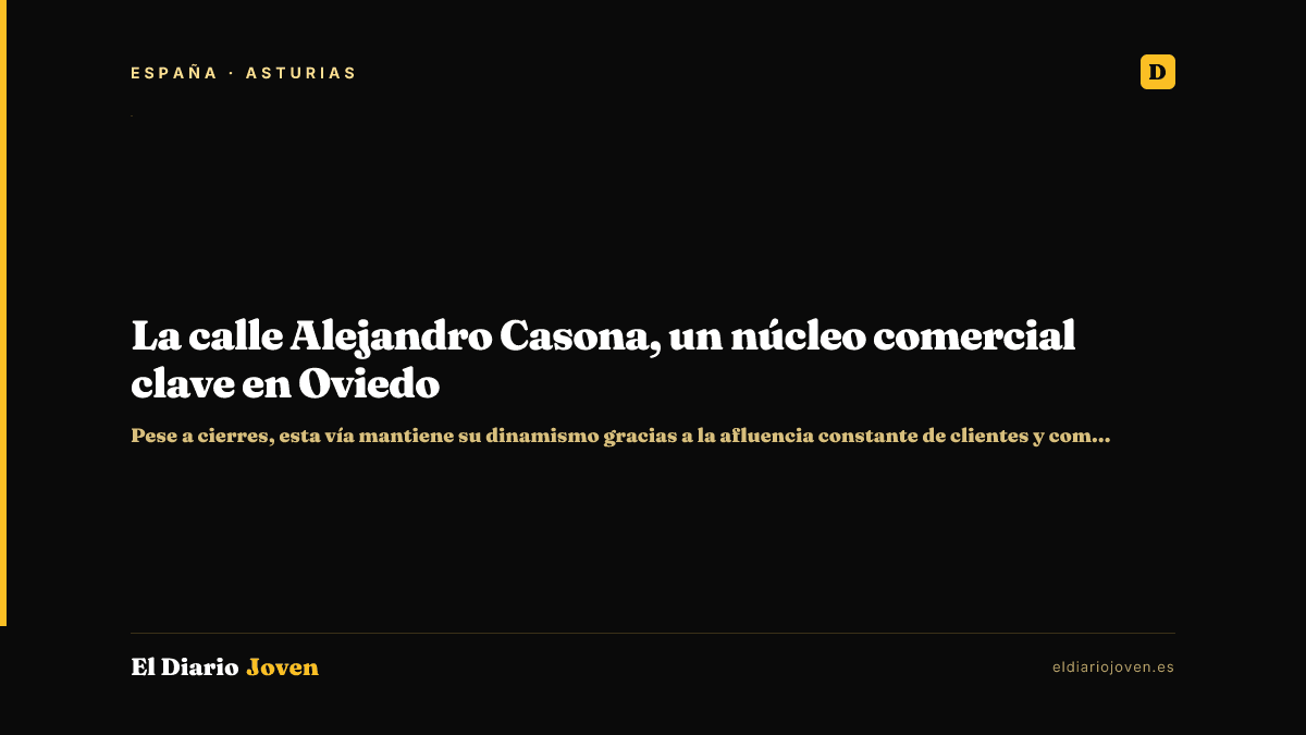 La calle Alejandro Casona, un núcleo comercial clave en Oviedo