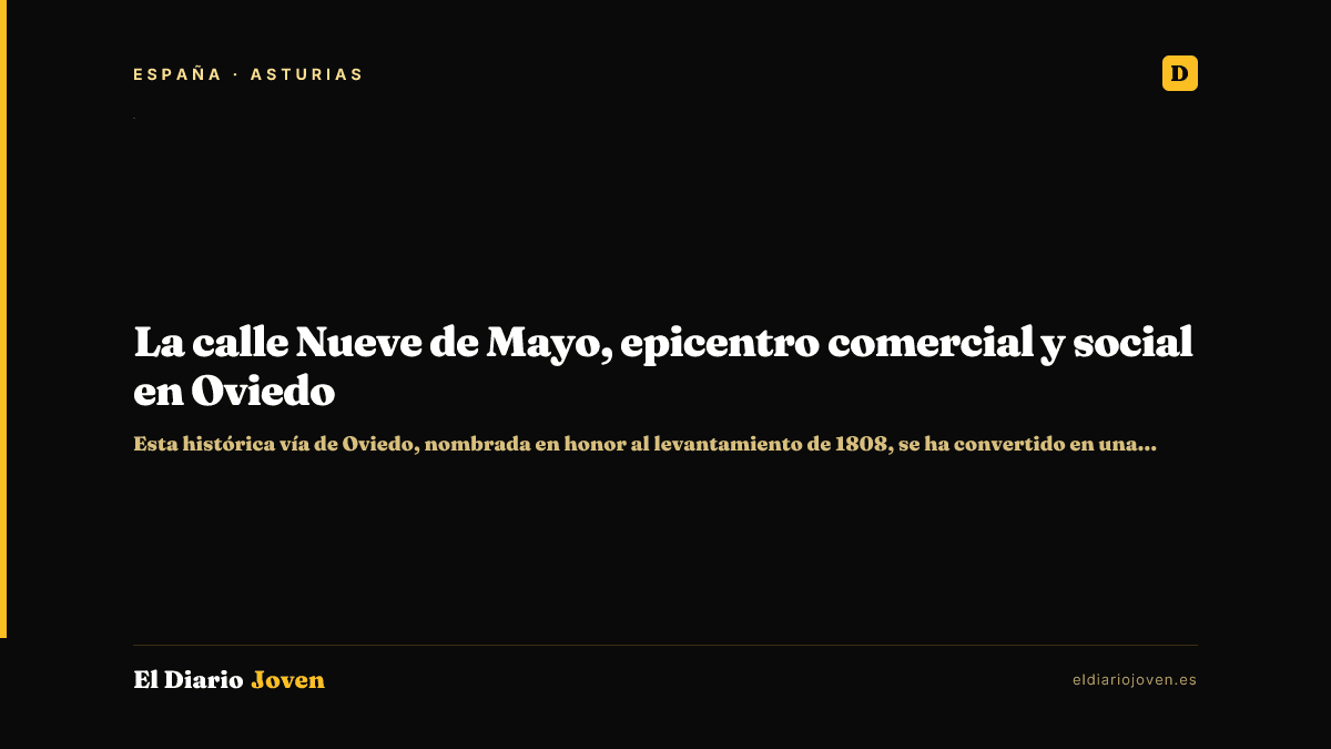 La calle Nueve de Mayo, epicentro comercial y social en Oviedo