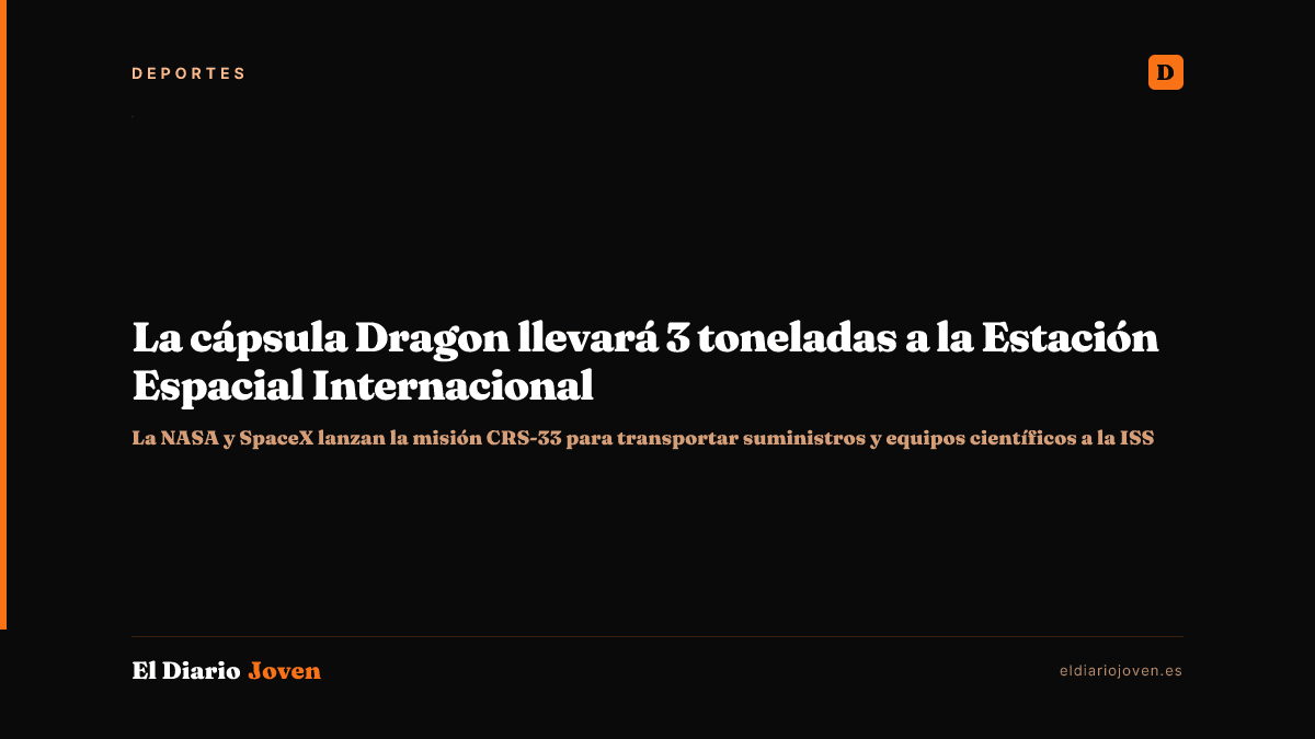 La cápsula Dragon llevará 3 toneladas a la Estación Espacial Internacional