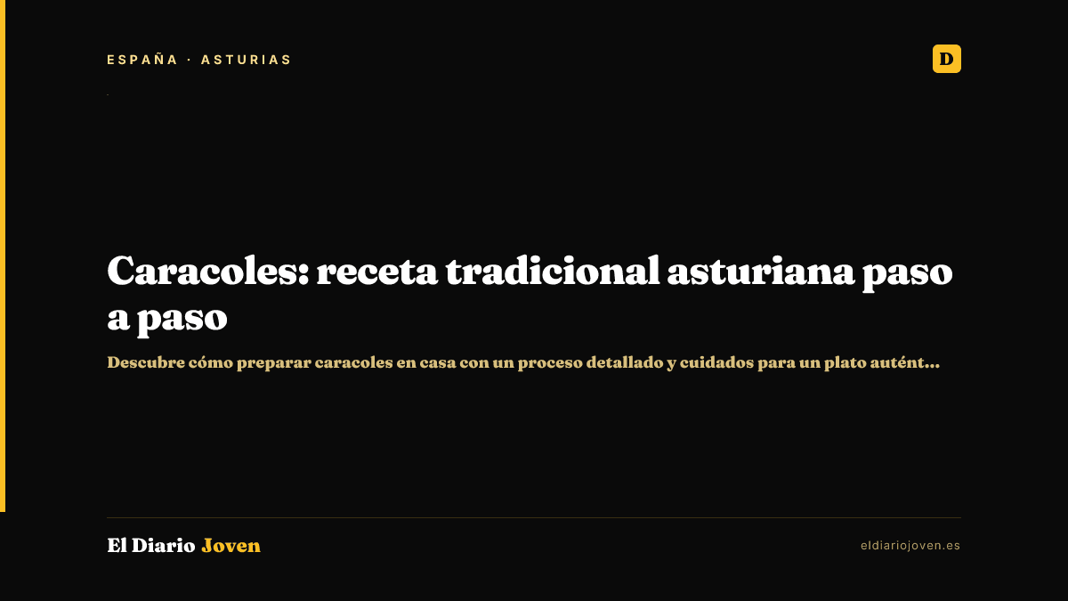 Caracoles: receta tradicional asturiana paso a paso