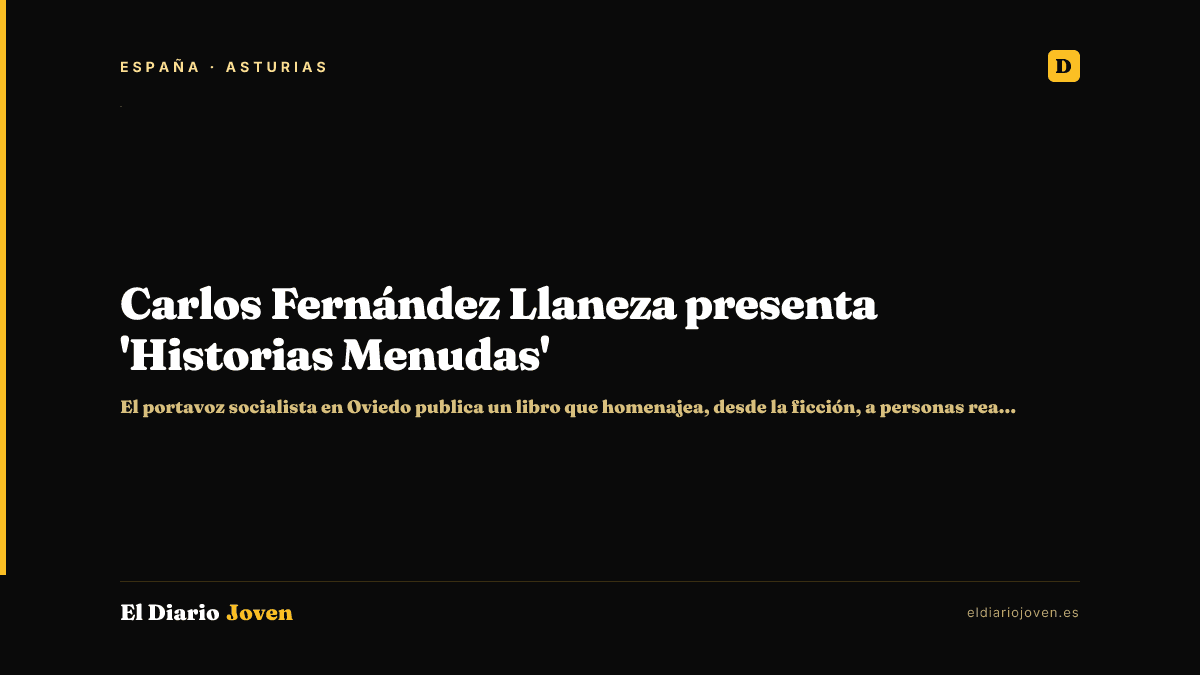 Carlos Fernández Llaneza presenta 'Historias Menudas'