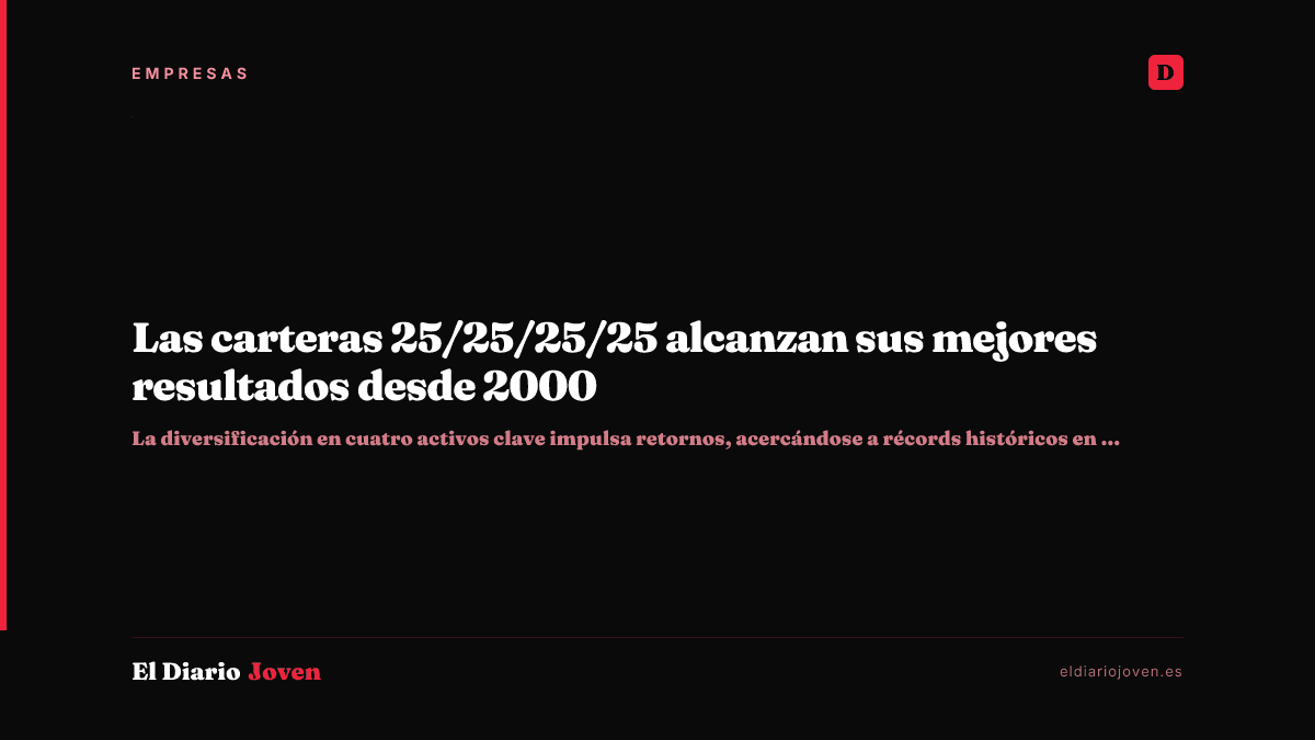 Las carteras 25/25/25/25 alcanzan sus mejores resultados desde 2000