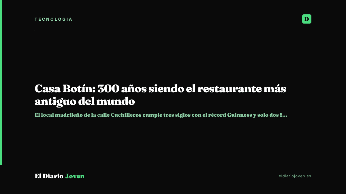 Casa Botín: 300 años siendo el restaurante más antiguo del mundo