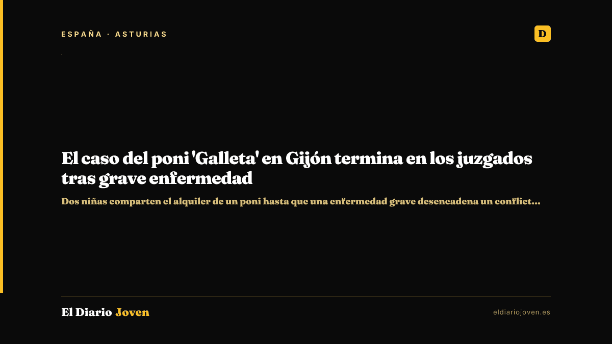 El caso del poni 'Galleta' en Gijón termina en los juzgados tras grave enfermedad