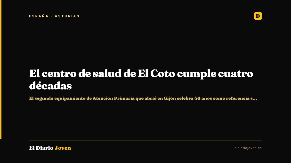El centro de salud de El Coto cumple cuatro décadas