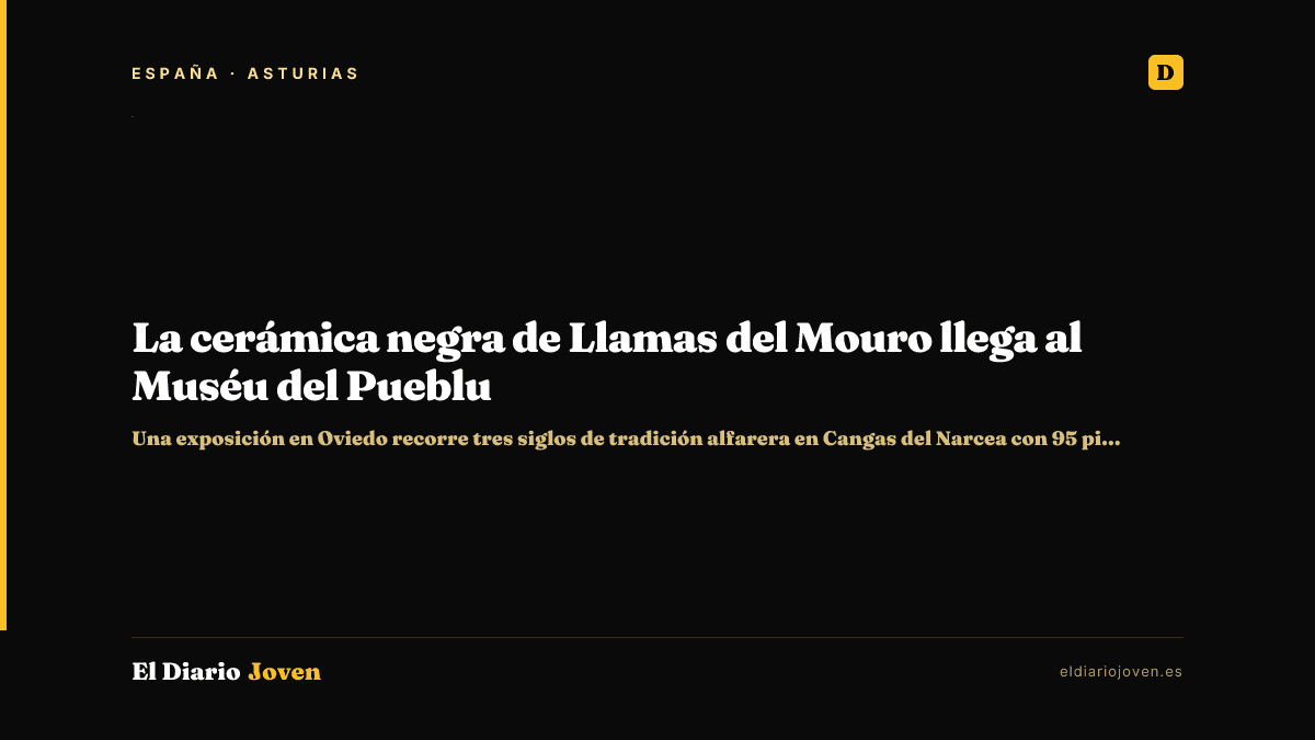La cerámica negra de Llamas del Mouro llega al Muséu del Pueblu