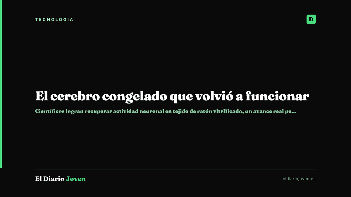 El cerebro congelado que volvió a funcionar