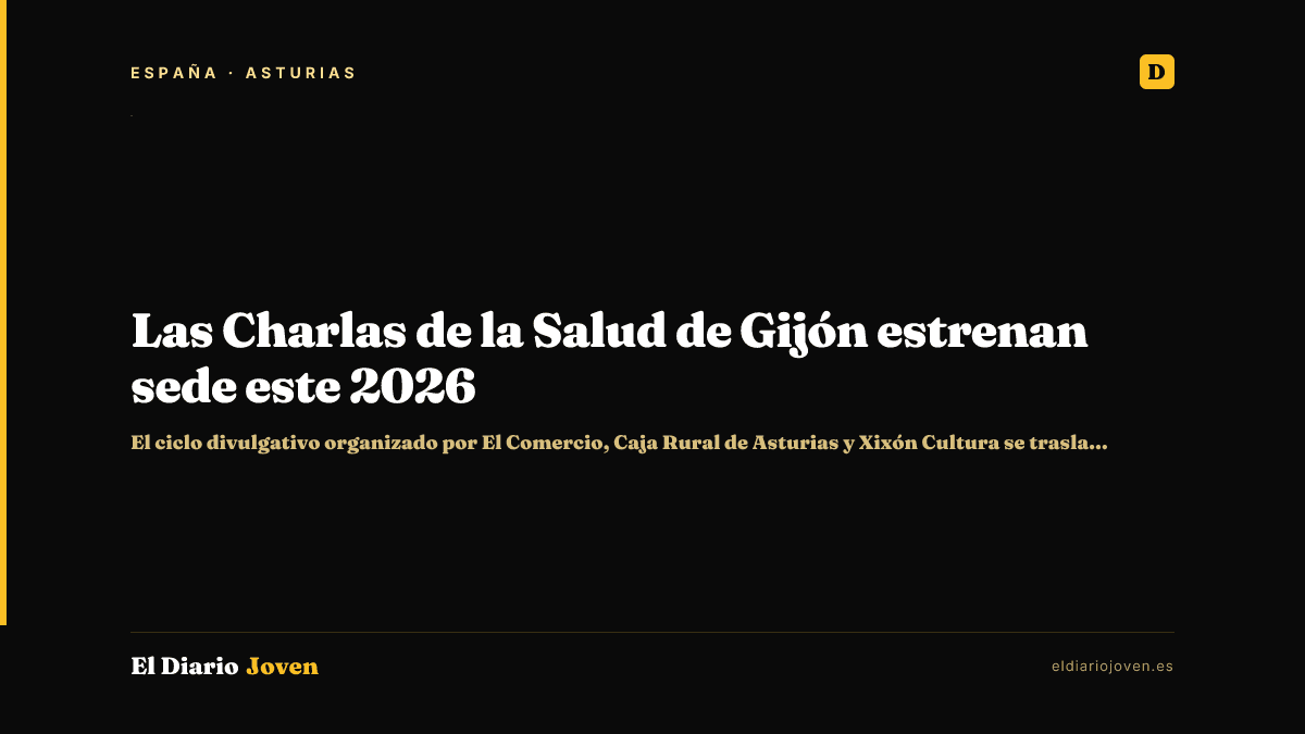 Las Charlas de la Salud de Gijón estrenan sede este 2026
