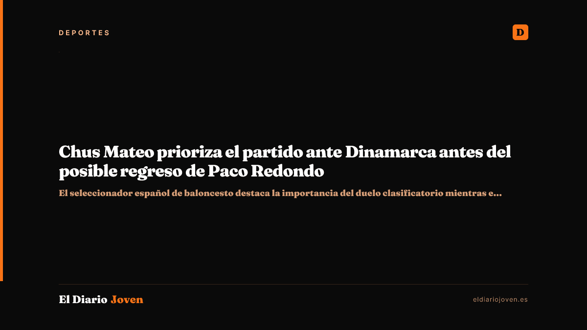 Chus Mateo prioriza el partido ante Dinamarca antes del posible regreso de Paco Redondo