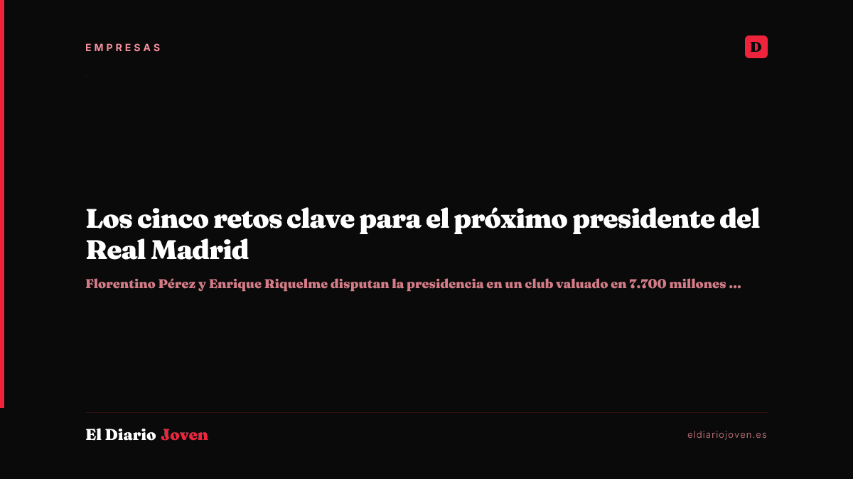 Los cinco retos clave para el próximo presidente del Real Madrid
