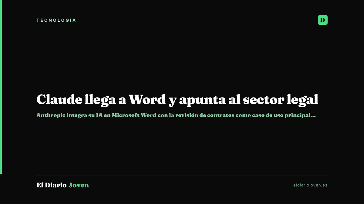 Claude llega a Word y apunta al sector legal