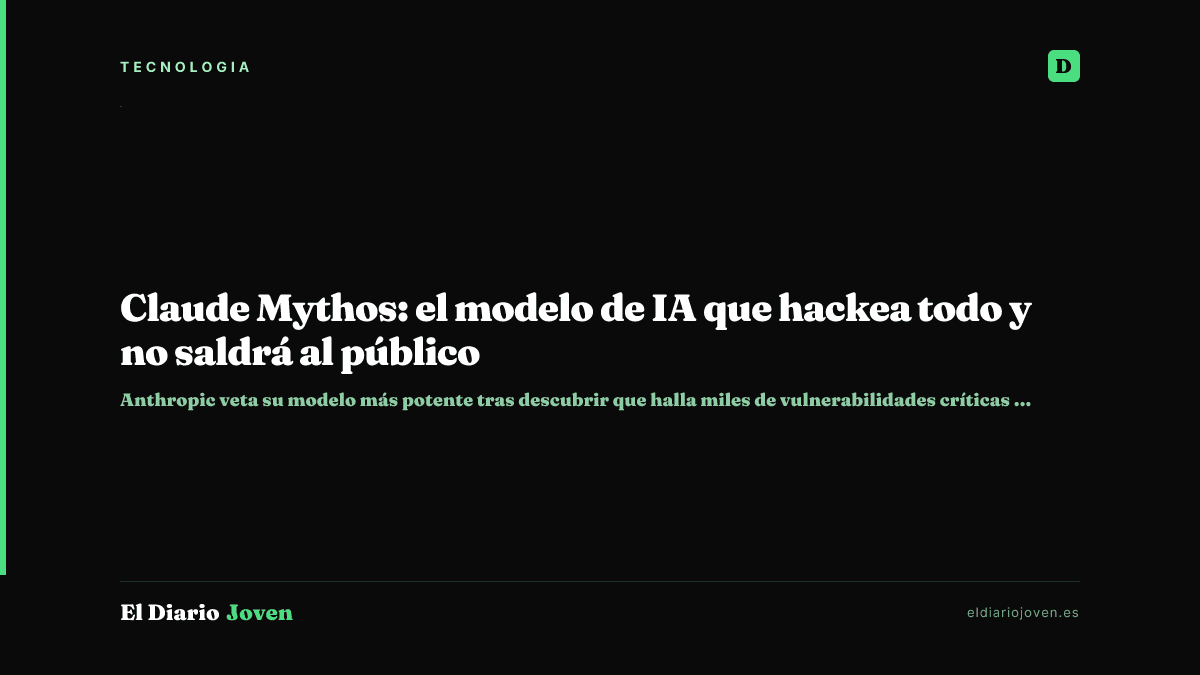 Claude Mythos: el modelo de IA que hackea todo y no saldrá al público