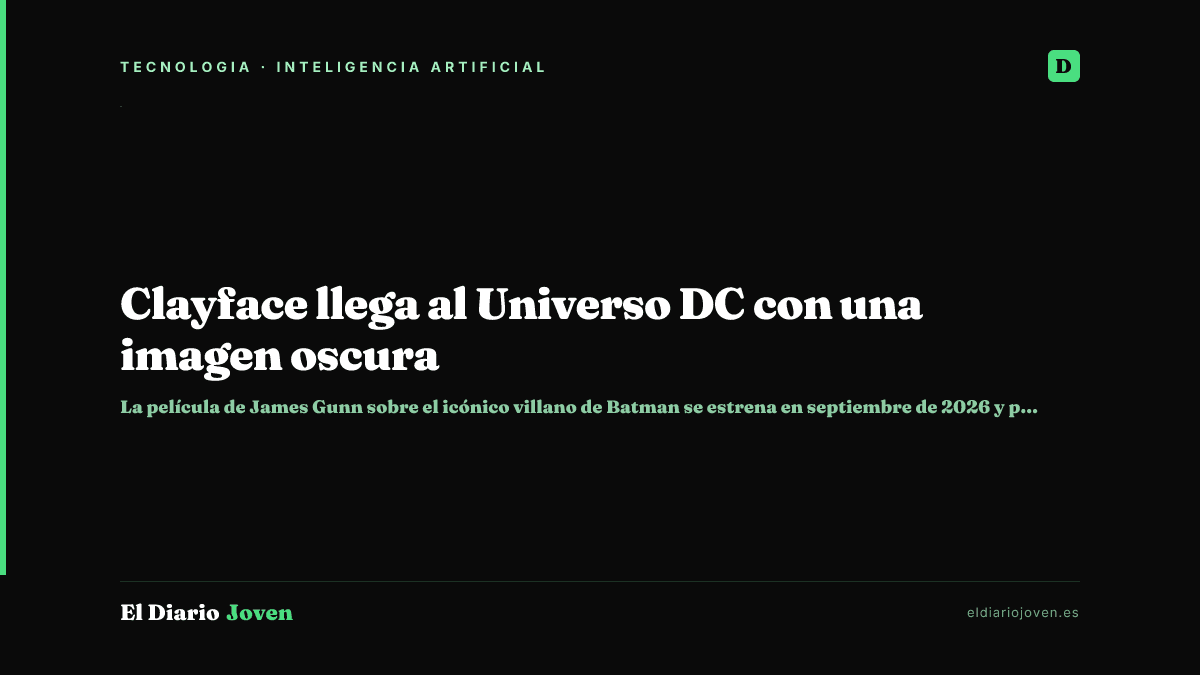 Clayface llega al Universo DC con una imagen oscura