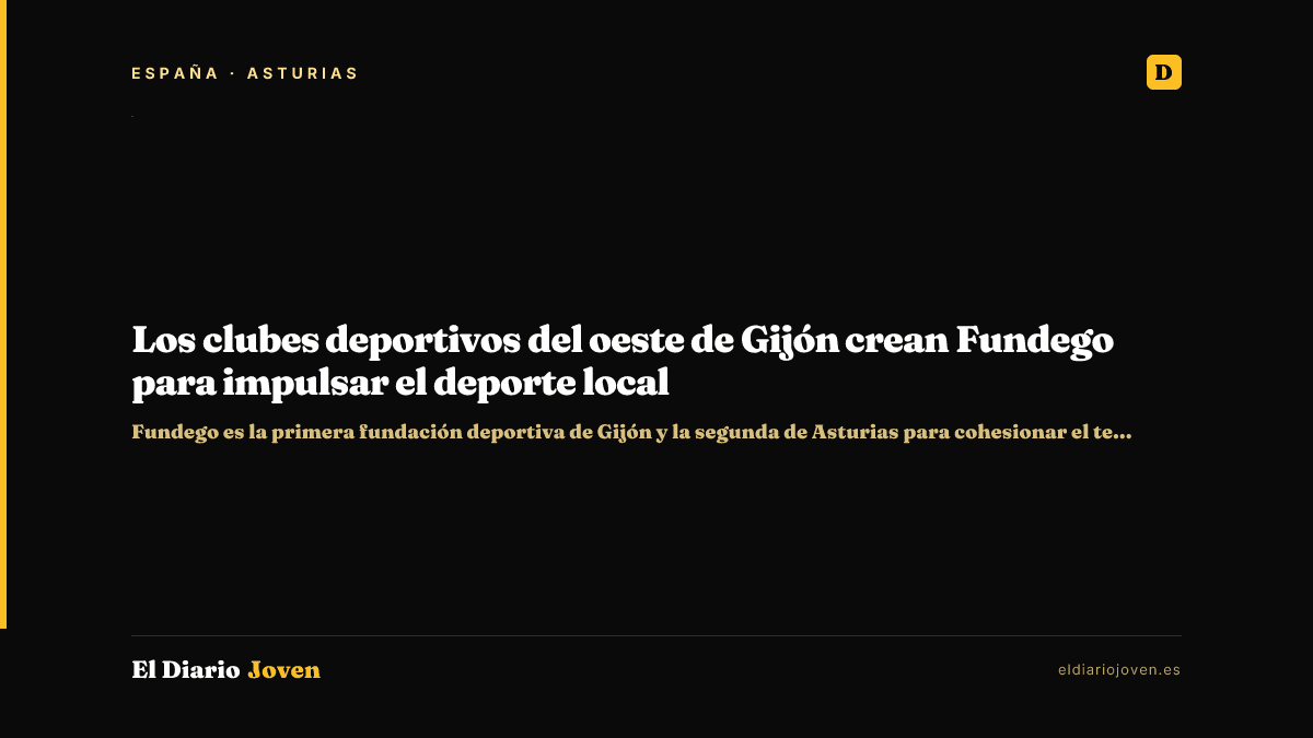 Los clubes deportivos del oeste de Gijón crean Fundego para impulsar el deporte local