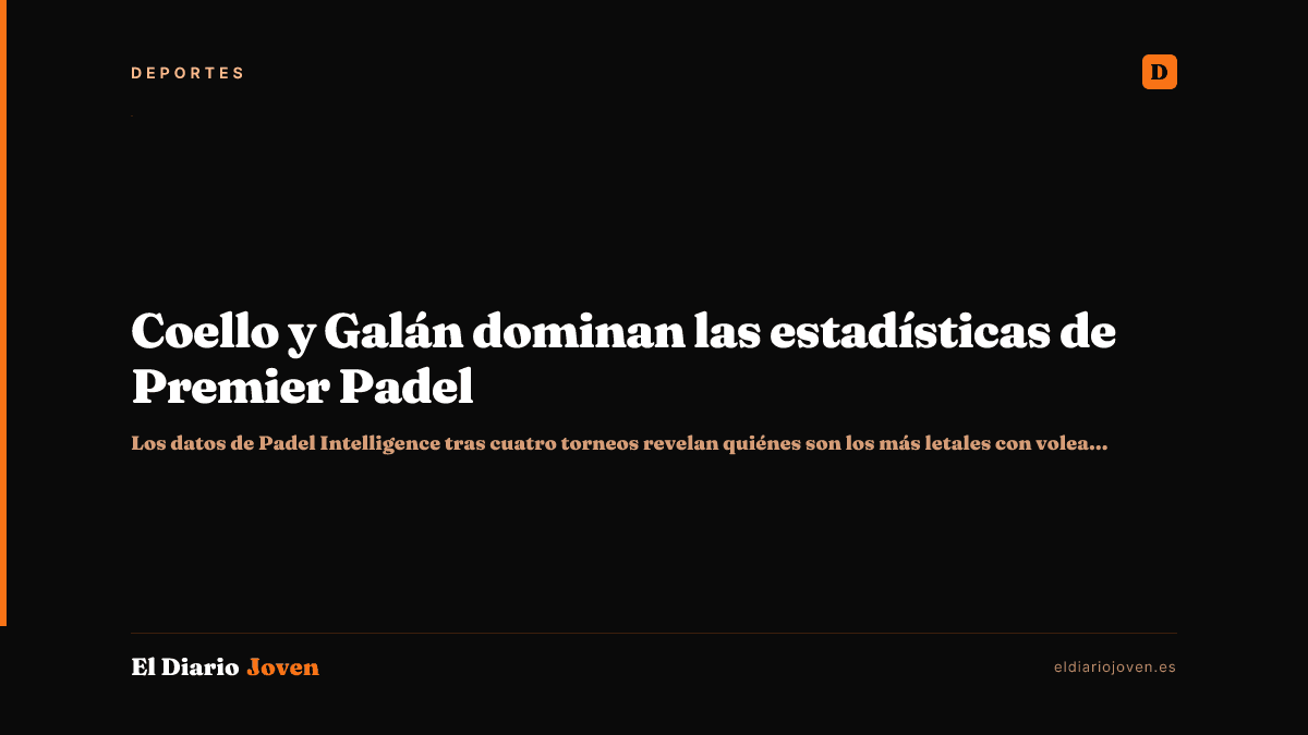Coello y Galán dominan las estadísticas de Premier Padel