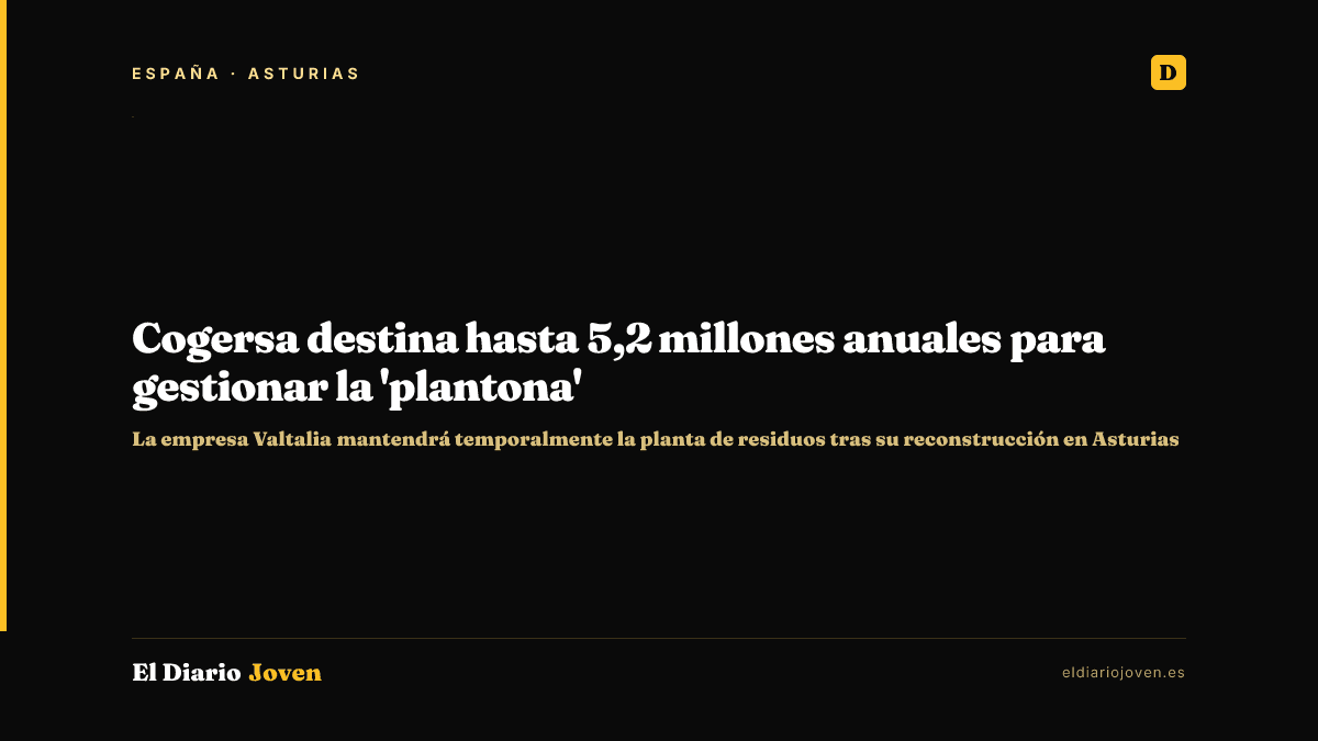 Cogersa destina hasta 5,2 millones anuales para gestionar la 'plantona'
