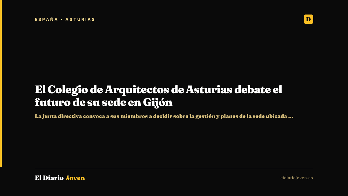 El Colegio de Arquitectos de Asturias debate el futuro de su sede en Gijón