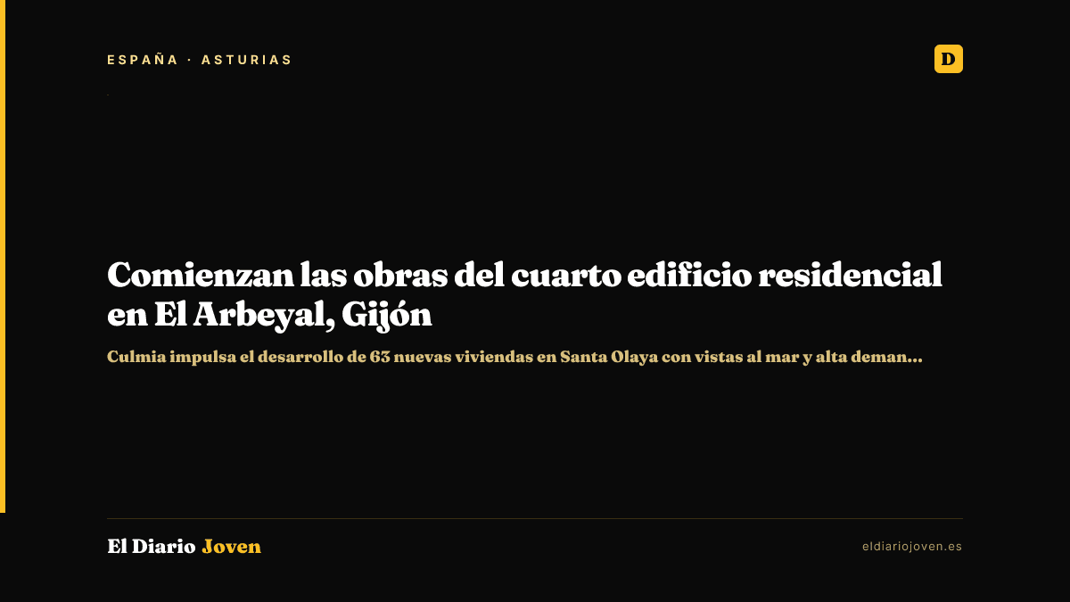 Comienzan las obras del cuarto edificio residencial en El Arbeyal, Gijón
