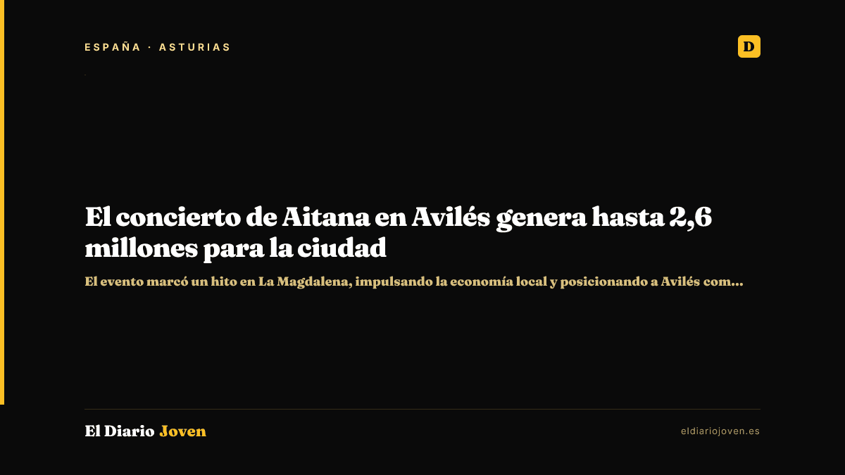 El concierto de Aitana en Avilés genera hasta 2,6 millones para la ciudad