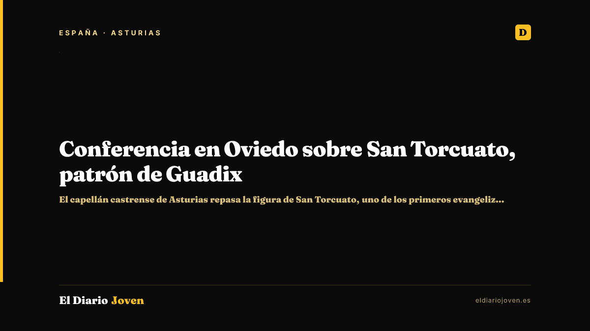 Conferencia en Oviedo sobre San Torcuato, patrón de Guadix