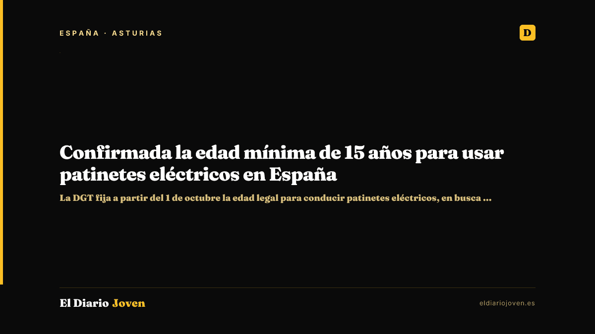 Confirmada la edad mínima de 15 años para usar patinetes eléctricos en España
