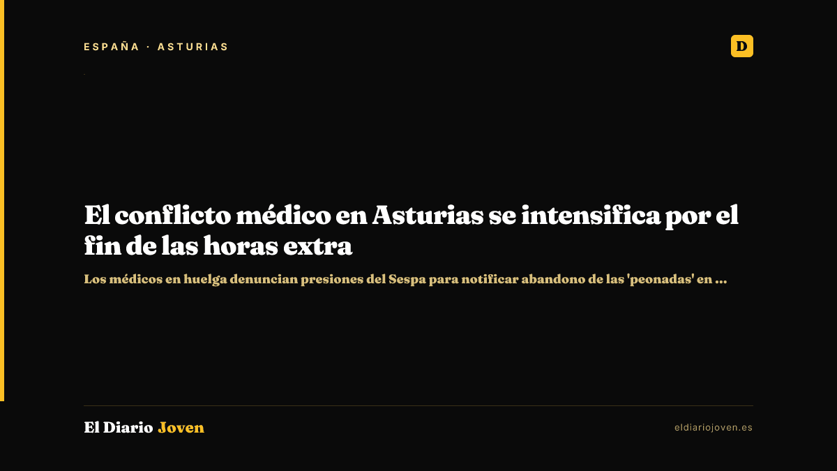El conflicto médico en Asturias se intensifica por el fin de las horas extra