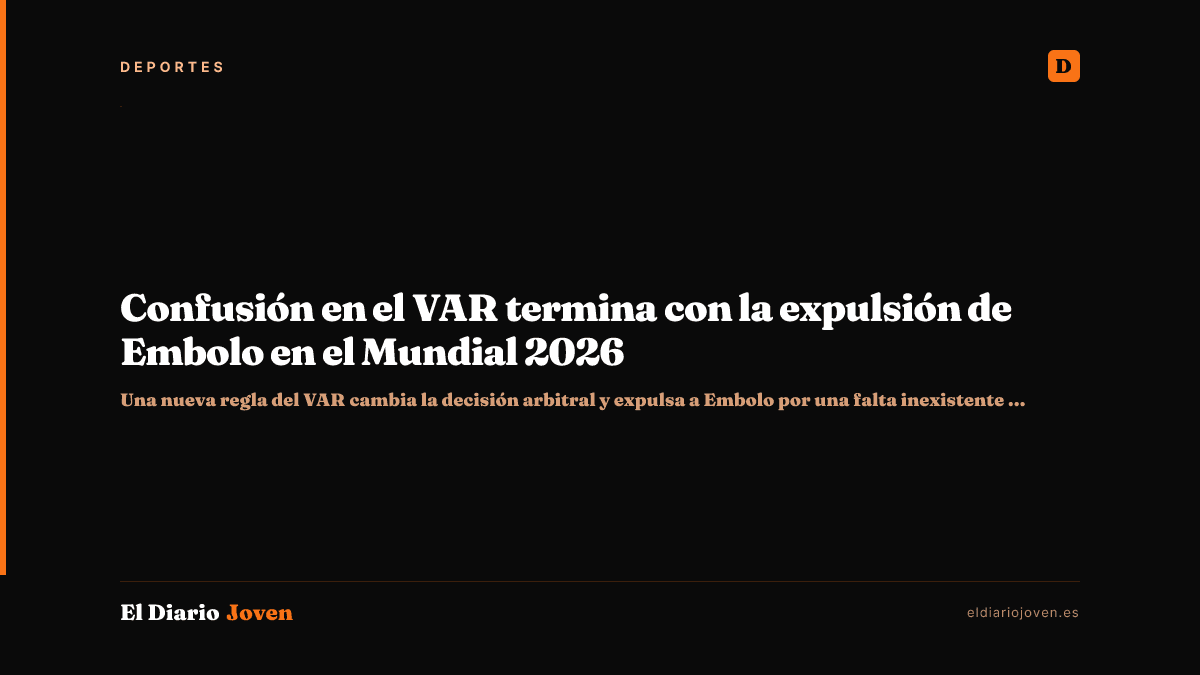 Confusión en el VAR termina con la expulsión de Embolo en el Mundial 2026