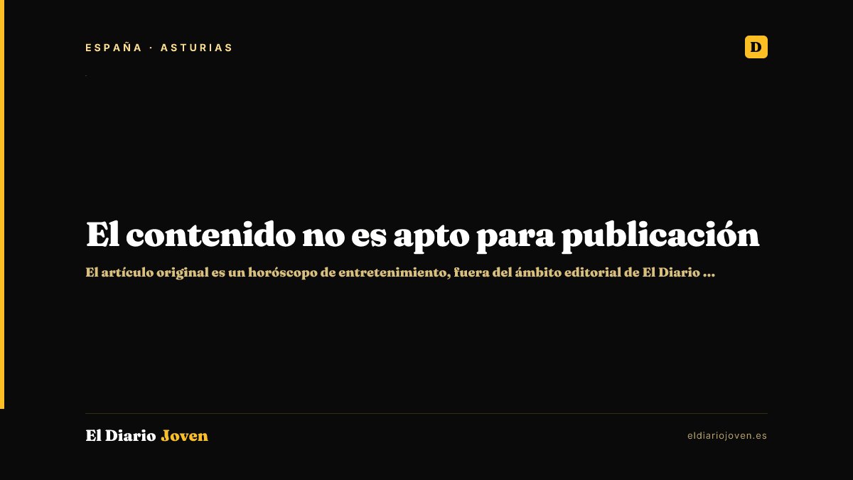 El contenido no es apto para publicación