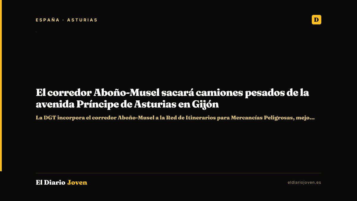 El corredor Aboño-Musel sacará camiones pesados de la avenida Príncipe de Asturias en Gijón