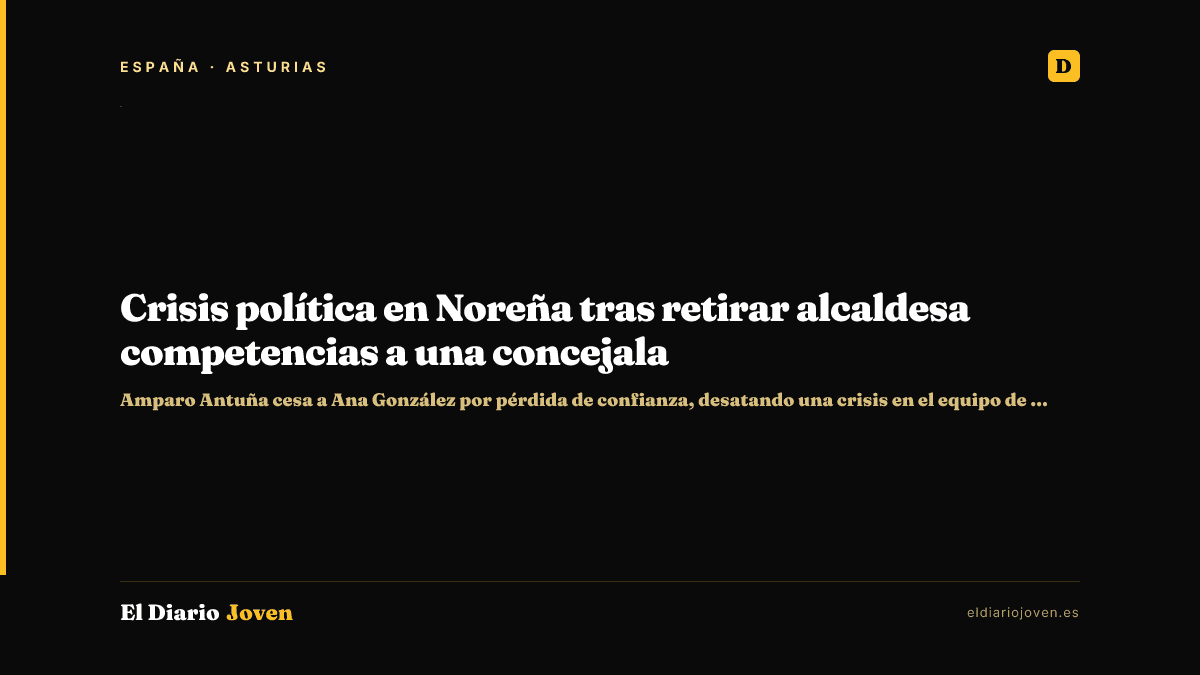 Crisis política en Noreña tras retirar alcaldesa competencias a una concejala